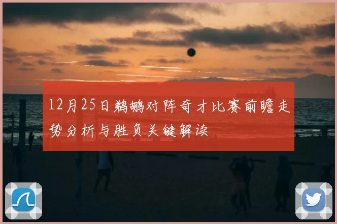 12月25日鹈鹕对阵奇才比赛前瞻走势分析与胜负关键解读